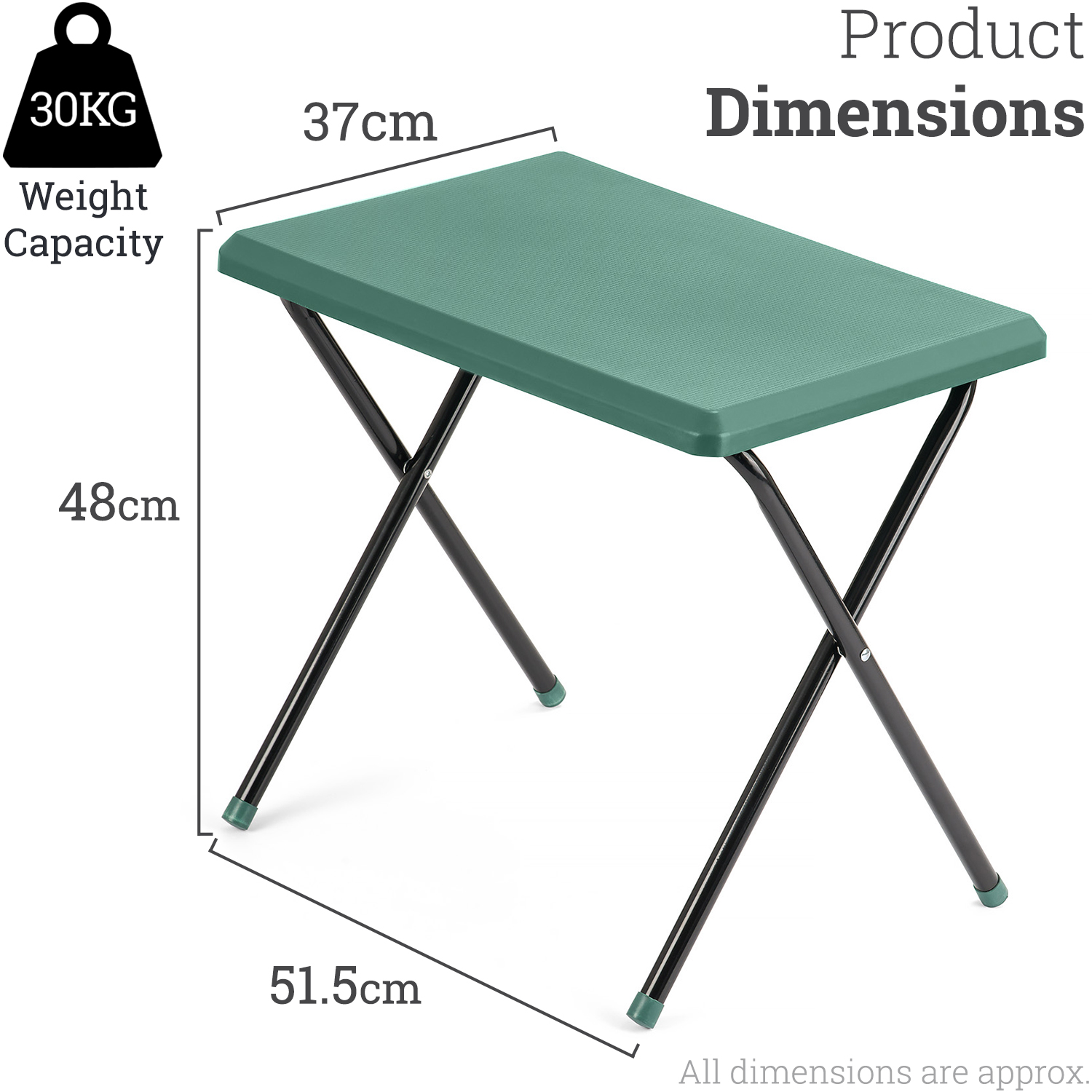Bild von Leisure Small Folding Camping Table Green