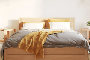 Bild von Emma Premium Wooden Bed 180x200cm – Wooden Headboard – 4 Drawers