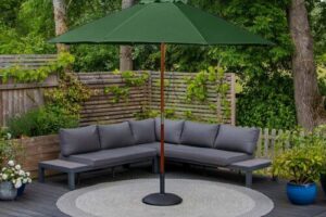 Bild von Harbour Lifestyle Kratos 3m Round Wooden Parasol in Green
