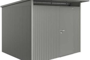 Bild von 8×8 Biohort AvantGarde A6 Metal Shed – Single Door – Metallic Quartz Grey